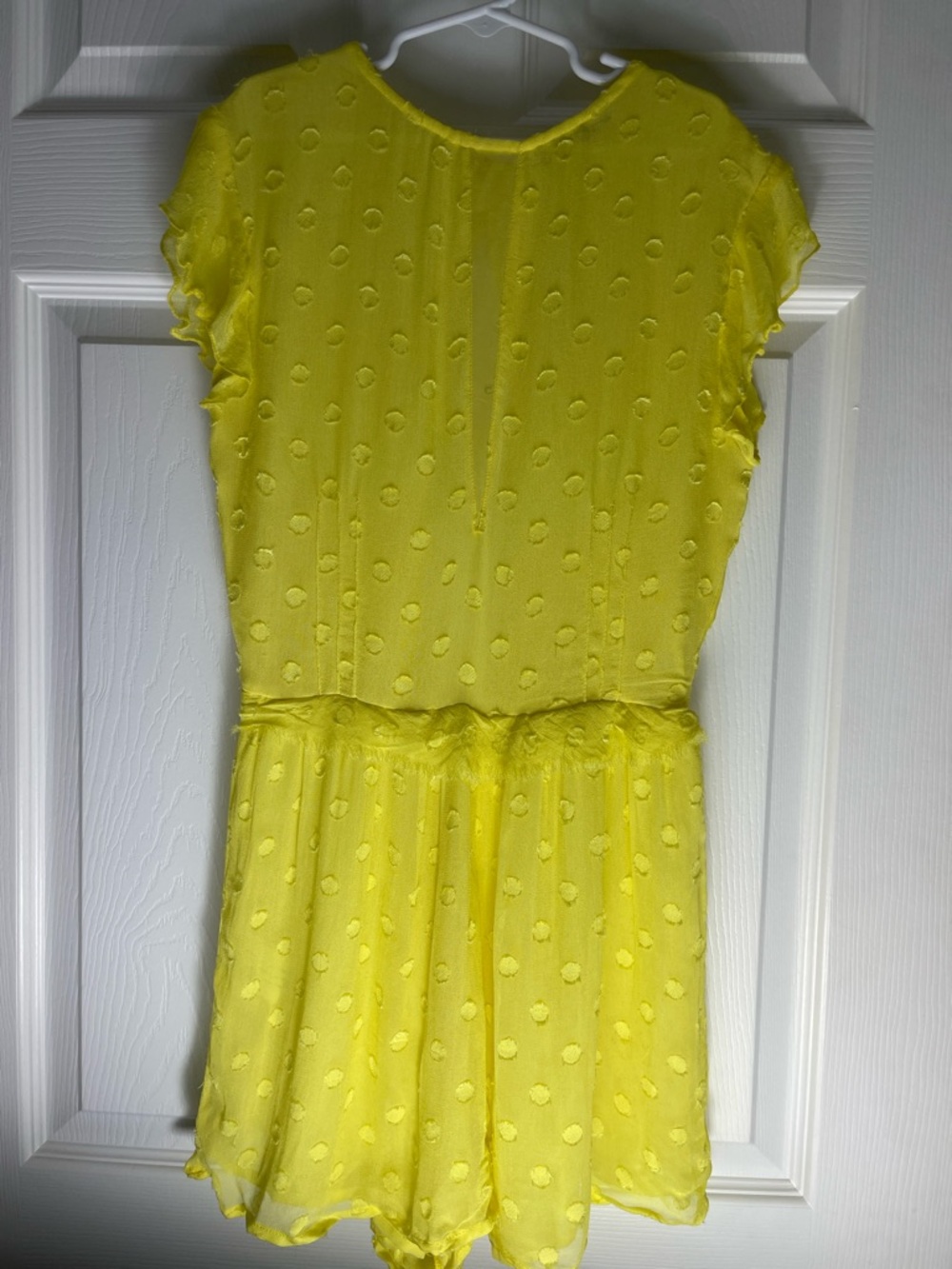 Bright Yellow Polka Dot Summer Romper
